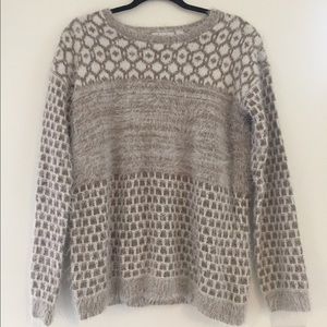 Fuzzy Pattered Sweater